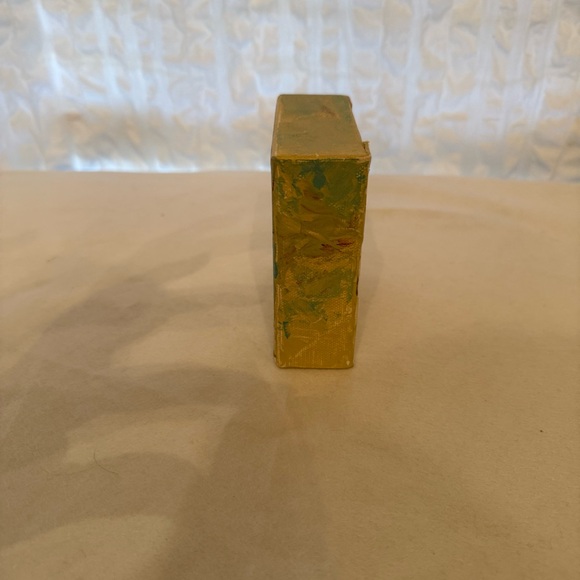 Abstract Crosses Canvas Wall Art - Blue and Gold - Picture 2 of 7